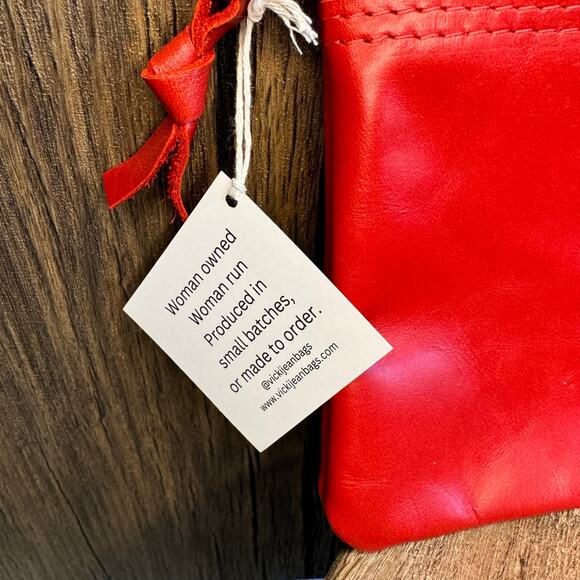 Genuine Leather Makeup Bag Cosmetics Bag NEW Boho Travel Small batch Sustainable - Picture 6 of 7